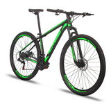 Bicicleta Aro 29 Alfameq Atx 21v Cambio Shimano Freio Disco Cor Preto verde Tamanho Do Quadro 21