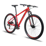 Bicicleta Aro 29 Alfameq Atx 21v Cambio Shimano Freio Disco Cor Vermelho preto Tamanho Do Quadro 17