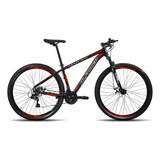 Bicicleta Aro 29 Alfameq Makan Freio Disco 21v Shimano Bike Cor Preto vermelho Tamanho Do Quadro 17