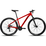 Bicicleta Aro 29 Alfameq Vx Câmbio Shimano 21v Freio A Disco Cor Vermelho Com Preto Tamanho Do Quadro 17