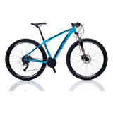 Bicicleta Aro 29 Deeper Shimano Azul 15 24v Freio Hidráulico Suspensão Com Trava Cubos De Alumínio K7 Com Rolamento Blindado