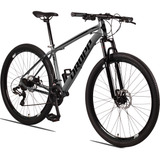 Bicicleta Aro 29 Dropp Sw 24v Câmbio Shimano Mtb Alumínio Cor Grafite E Preto Tamanho Do Quadro 17