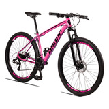 Bicicleta Aro 29 Dropp Sw 24v Câmbio Shimano Mtb Alumínio Cor Rosa Tamanho Do Quadro 17