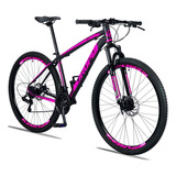 Bicicleta Aro 29 Dropp Z3 Câmbio Shimano 21 Vel Freio Discos Cor Preto rosa Tamanho Do Quadro 15