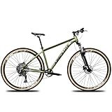 Bicicleta Aro 29 Em Alumínio Quadro Absolute Nero 5 Com Cabeamento Interno Relação 1x12v Pedivela Single Coroa Unica Catraca K7 11-51 Dentes Freio A Disco Garfo De Suspensão 80mm-15-Oliva