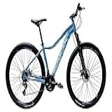 Bicicleta Aro 29 Feminina Saidx Beauty 21 Velocidades Freios A Disco Mecânicos 17 Azul Branco Rosa 