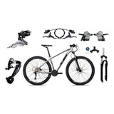 Bicicleta Aro 29 Freio Hidráulico Susp Trava 27v E K 7 11 36 Cor Prateado Tamanho Do Quadro 17