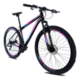 Bicicleta Aro 29 Gallo Duster Freio Disco 24 Marchas Cor Preto rosa Tamanho Do Quadro 19