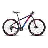 Bicicleta Aro 29 Gts Prom5 Urban Freio A Disco 21 Marchas Cor Preto azul rosa Tamanho Do Quadro 19