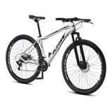 Bicicleta Aro 29 Krw S60 Mountain Bike 24 Velocidads Câmbios Shimano Freio A Disco Suspensão Dianteira Branco Tamanho Quadro 19