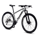 Bicicleta Aro 29 Krw S60 Mountain Bike 24 Velocidads Câmbios Shimano Freio A Disco Suspensão Dianteira Prata E Preto Tamanho Quadro 15 5