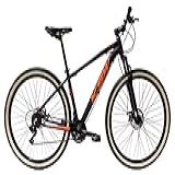 Bicicleta Aro 29 Ksw 21 Marchas Alumínio Cambio Especial Freio A Disco Preto Laranja 17 