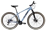 Bicicleta Aro 29 Ksw 21 Marchas Alumínio Cambio Shimano Freio A Disco 21 Azul Claro 