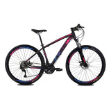 Bicicleta Aro 29 Ksw Alivio 7 0 27v Hidraulico Pdv Integrado Cor Pink azul Degrade Tamanho Do Quadro 17