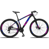 Bicicleta Aro 29 Ksw Xlt 2019 Alum Câmbios Shimano 24v Disco Cor Pínk azul Tamanho Do Quadro 15