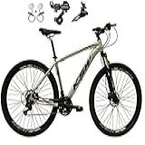 Bicicleta Aro 29 Ksw Xlt 24v Câmbios Shimano Freios Hidráulicos Garfo Com Suspensão 19 Preto Prata