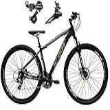 Bicicleta Aro 29 Ksw Xlt Alumínio 24v Câmbios Shimano Freios A Disco Garfo Com Suspensão 17 Preto Prata 
