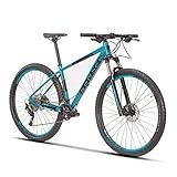 Bicicleta Aro 29 MTB M17 Alumínio Freio Hidráulico Shimano Rock Evo 2023 Aqua Preto Sense