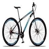 Bicicleta Aro 29 Ravok 21v Aço Carbono Freios A Disco Preto E Azul