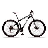 Bicicleta Aro 29 Ravok 21v Cambio Shimano Suspensão Disco Cor Preto E Prata