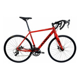 Bicicleta Aro 700 Axxis Kalibur Speed Aluminio 2x9v Disco Cor Vermelho Tamanho Do Quadro 52