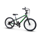 Bicicleta Aro20 Infantil Blade Preta Verde