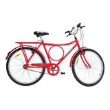Bicicleta Barra Circular Monark Aro 26 Freio Vbreak Vermelha