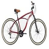 BICICLETA BEACH ALUMINIO FREIO A DISCO RINO CAMBIOS SH 21V CUBO ROLETADO 18 Vermelho