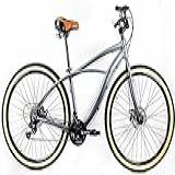BICICLETA BEACH ALUMINIO FREIO A DISCO RINO CAMBIOS SH 21V CUBO ROLETADO 19 Cinza