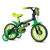 Bicicleta Bicicletinha Infantil Menino Nathor Black Verde