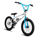 Bicicleta Bmx Pro x Série 1 Aro 20 Freios V brakes Cor Branco azul