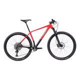 Bicicleta Caloi Carbon Sport Slx 12v Susp Rockshox Verm