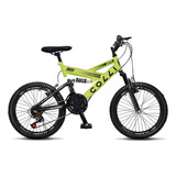 Bicicleta Colli Gps Dupla Suspensão Full Aro 20 21v Cor Amarelo Neon Tamanho Do Quadro 14
