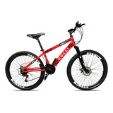 Bicicleta Colli Mônaco Aro 26 Disco 21 V Rapid Fire Cor Vermelho Tamanho Do Quadro 13 5