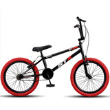 Bicicleta Cross Stx Aro 20 Infantil Pneu Colorido V brake Cor Preto Pneu Vermelho Tamanho Do Quadro Único