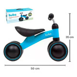 Bicicleta De Equilibrio 4 Rodas Azul Buba