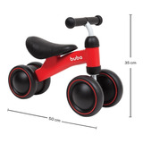 Bicicleta De Equilíbrio 4 Rodas Vermelha
