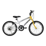 Bicicleta De Passeio Infantil Athor Bikes Evolution 2020 Aro 20 Único 1v Freios V brakes Cor Amarelo Com Descanso Lateral
