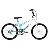 Bicicleta De Passeio Ultra Bikes Esporte Bicolor Aro 20 Reforçada Freio V Brake Infantil Juvenil Azul Bebê Branco