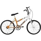 Bicicleta De Passeio Ultra Bikes Esporte Bicolor Aro 20 Reforçada Freio V Brake Infantil Juvenil Laranja Branco