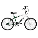 Bicicleta De Passeio Ultra Bikes Esporte Bicolor Aro 20 Reforçada Freio V Brake Infantil Juvenil Verde Branco