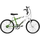 Bicicleta De Passeio Ultra Bikes Esporte Bicolor Aro 20 Reforçada Freio V Brake Infantil Juvenil Verde Kw Branco