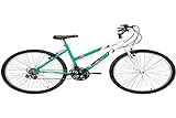 Bicicleta De Passeio Ultra Bikes Esporte Bicolor Aro 26 Reforçada Freio V Brake 18 Marchas Verde Anis Branco