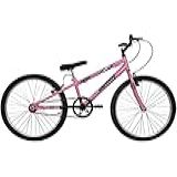 Bicicleta De Passeio Ultra Bikes Esporte Rebaixada Aro 24 Reforçada Freio V Brake Sem Marcha Feminina Rosa Bebê