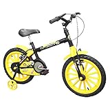 Bicicleta Dino Infantil Aro 16 Preto E Amarelo Track Bikes
