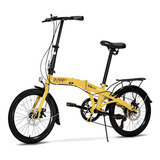 Bicicleta Dobrável Aro 20 Two Dogs Pliage Plus Shimano Tz50 Cor Amarelo Tamanho Do Quadro Único