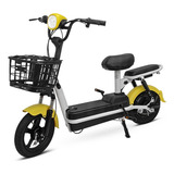 Bicicleta Elétrica 48v350w Scooter Bikelete Com Motor Cor Amarelo