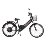 Bicicleta Elétrica Aro 24 Duos Bike Confort 800w 48v 15ah Cor Preto