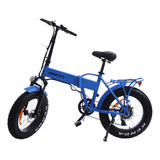 Bicicleta Elétrica Dobrável Watts Bw3 Azul