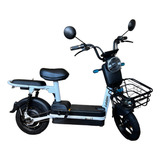 Bicicleta Elétrica Scooter 350w C Cesto Não Precisa Cnh 32km Cor Branco preto